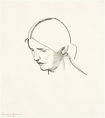 GEORGE BELLOWS Head of a Woman.                                                                                                                  